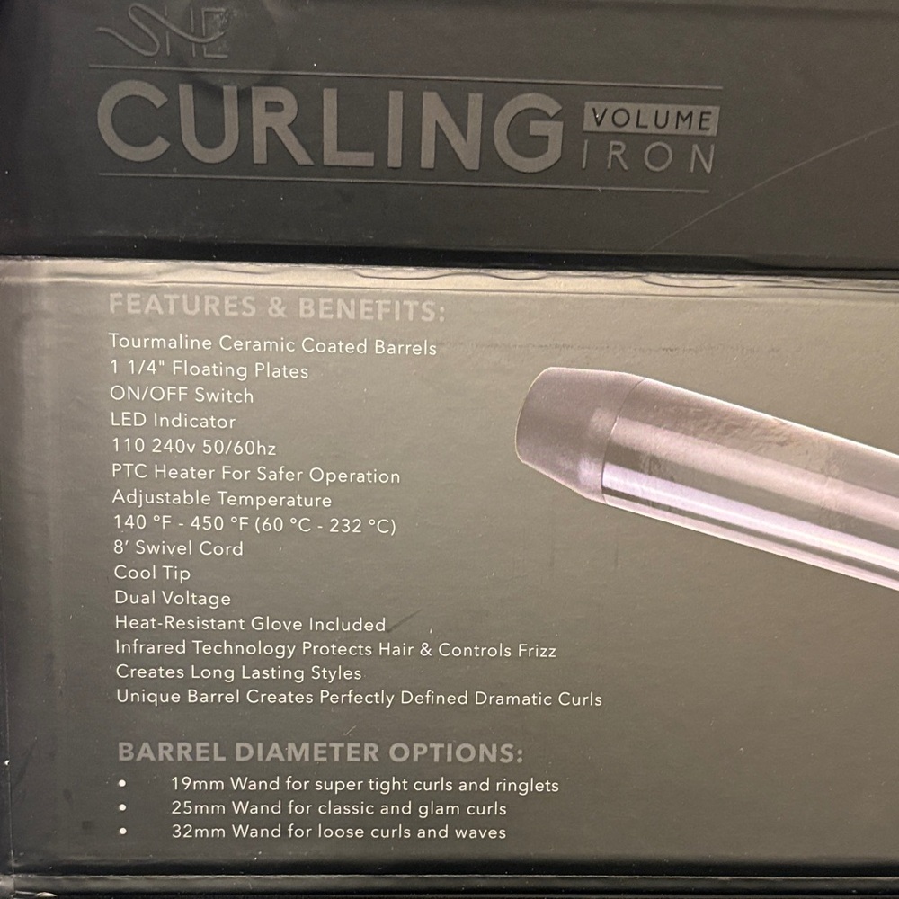 SHE Curling Iron & heat glove